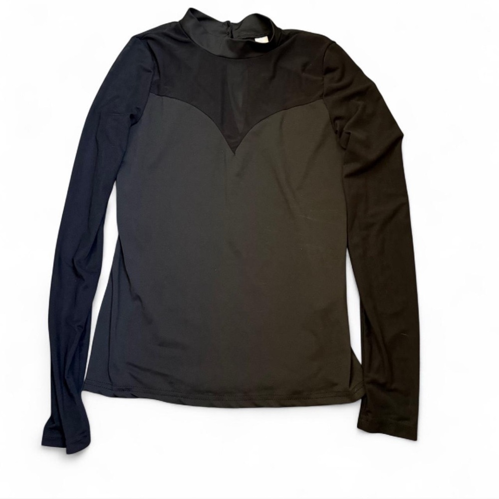 H&M Elegant Black Mesh Top